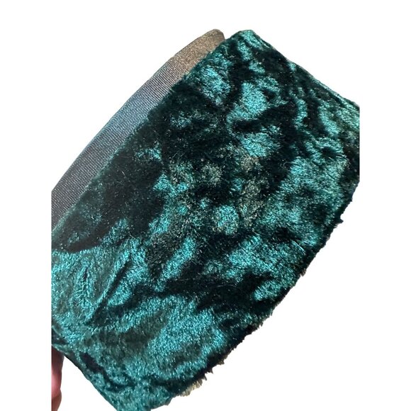 VTG poinsettia Velvet Embroidered Christmas Box Sequin Beads holiday table decor - Picture 7 of 12